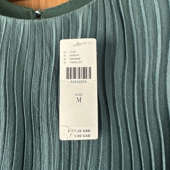 NWT Anthropologie Turquoise Marina Plisse Jumpsuit size M - Picture 6 of 15